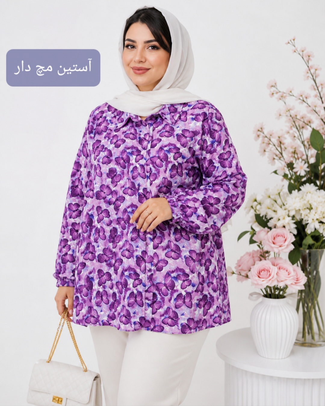 شومیز مجلسی زنانه پروانه کد ۰۲۱۰۰۶۱