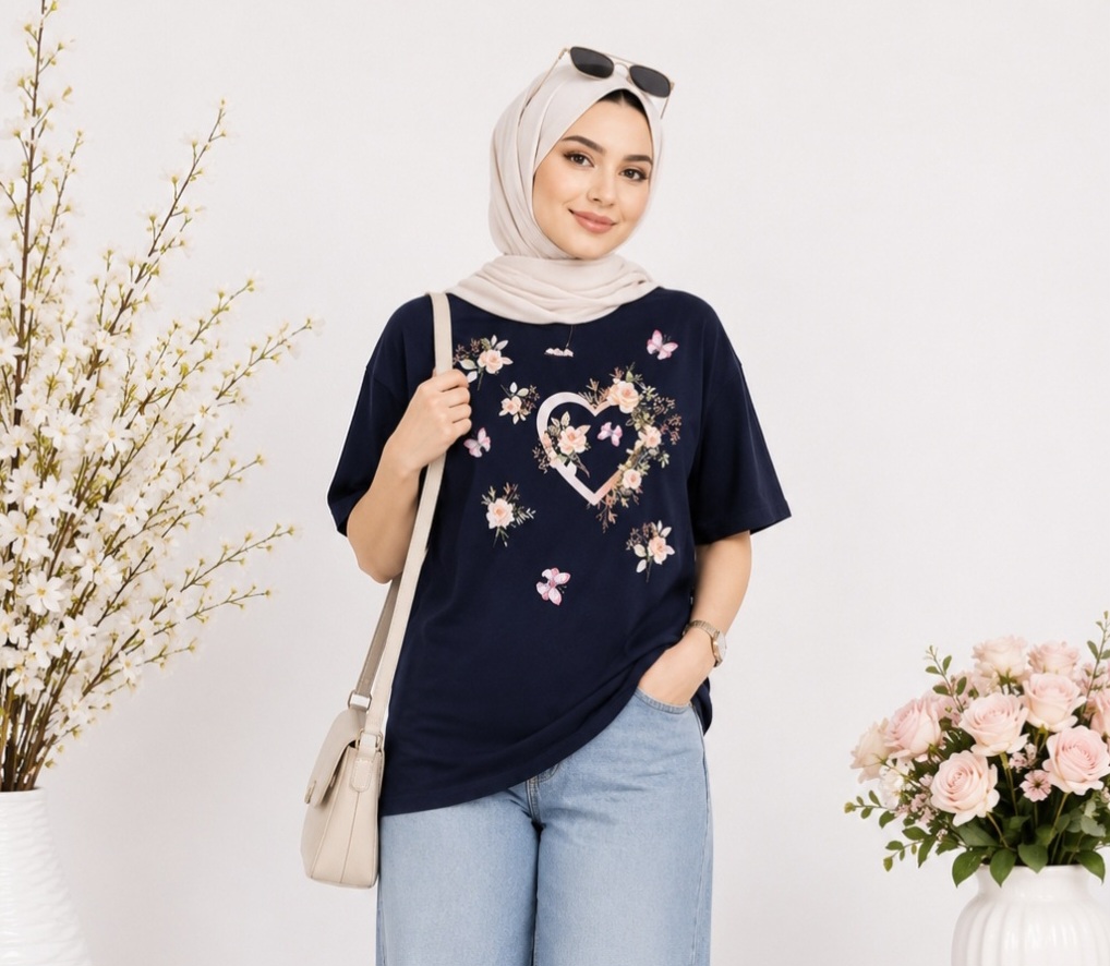 تیشرت نخی ترک زنانه مدل اربیتا کد ۰۳۰۱۱۷۱
