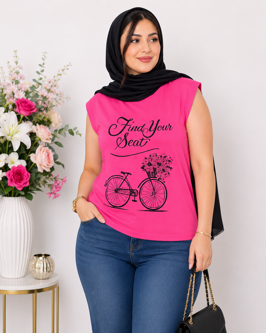 تاپ زنانه طرح دوچرخه کد ۰۳۰۴۲۲۲