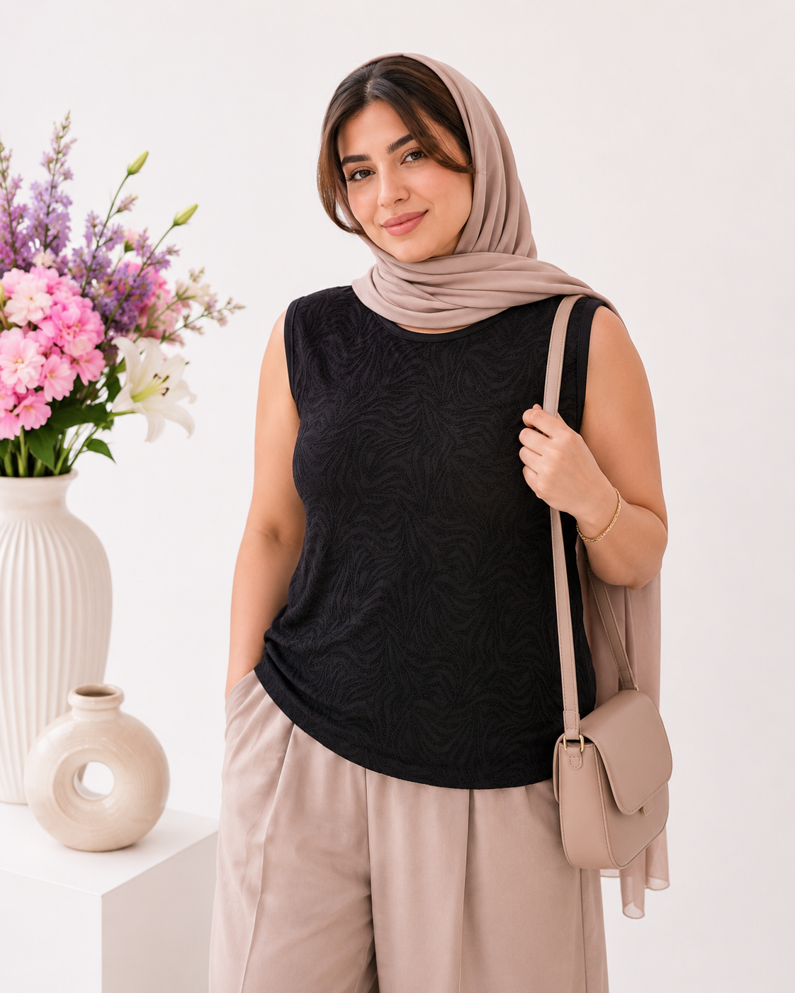 تاپ مجلسی مشکی زنانه مدل ژیلا کد ۰۵۰۳۳۰۲