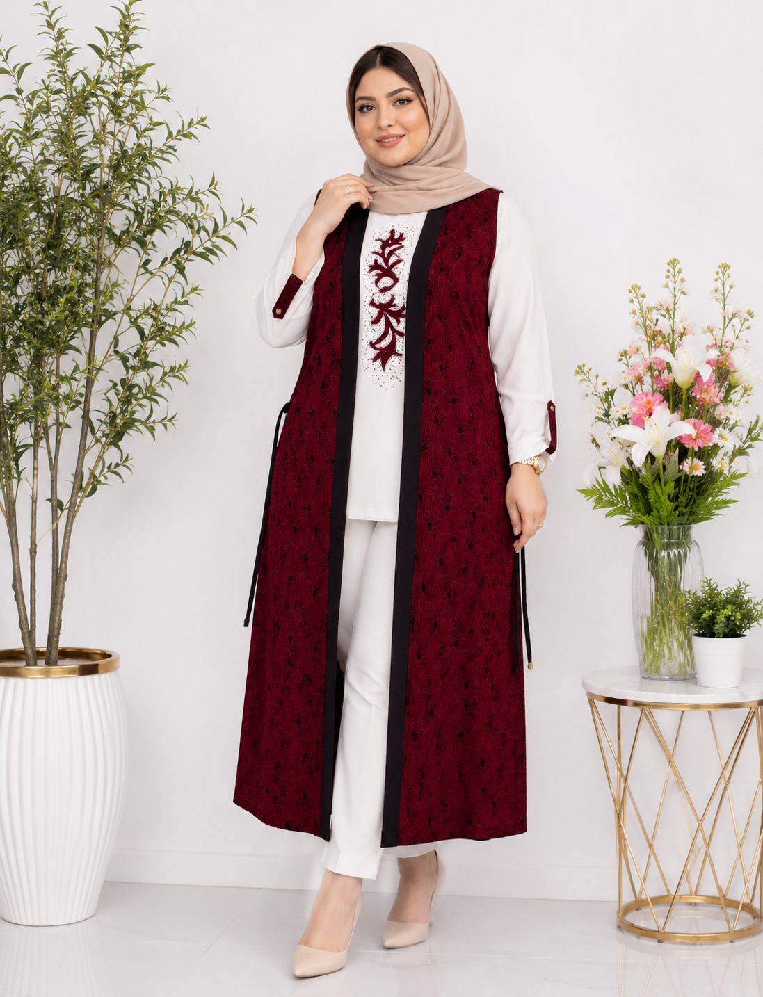 بلوز و رویه دوتیکه زنانه مدل نرجس کد ۰۵۰۴۰۶۲
