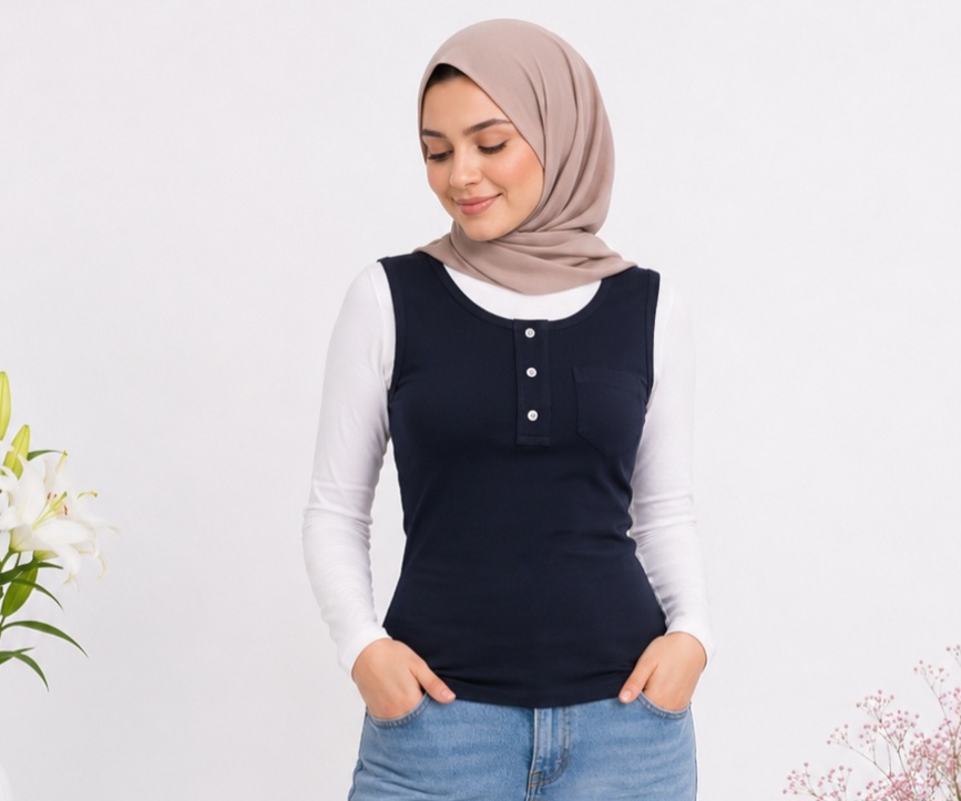 تاپ زیر مانتویی مشکی زنانه کد ۰۵۰۴۱۷۳