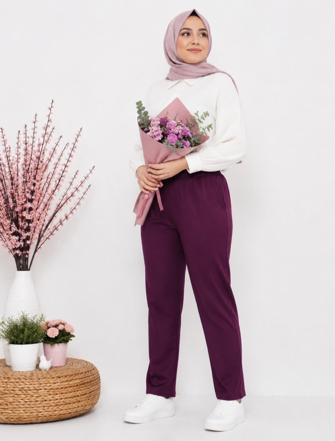 شلوار نخی زنانه مدل سروناز کد ۰۳۰۳۱۹۳