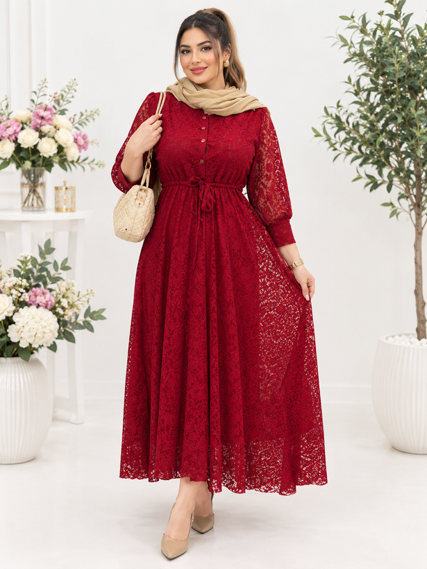 پیراهن گیپوری زنانه مدل ماهپوش کد ۰۴۰۸۲۶۱