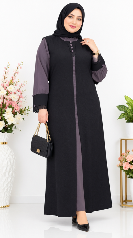 سارافون و عبا مجلسی زنانه مدل آیناز کد ۰۵۰۷۰۳۲