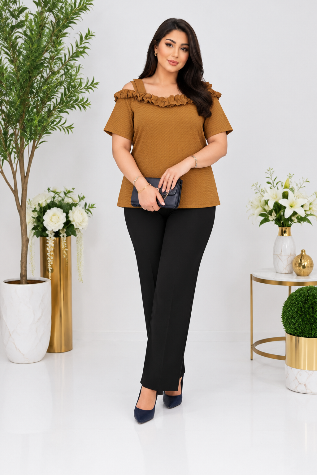 تیشرت چیندار آستین رگلان مدل آدرینا کد ۰۵۰۷۱۲۱